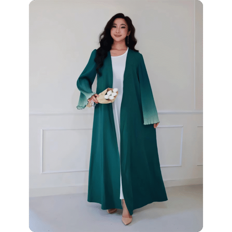 Kimono Abaya Oriental à Manches Évasées 2