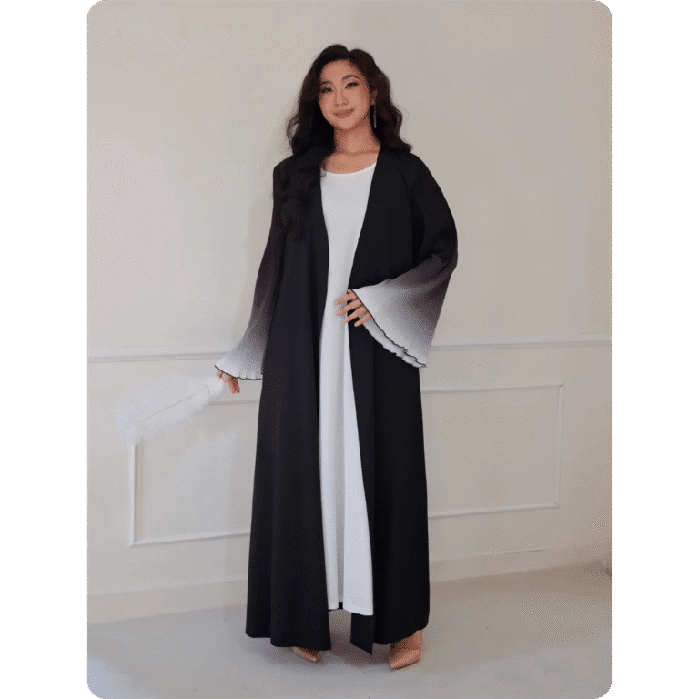Kimono Abaya Oriental à Manches Évasées 3