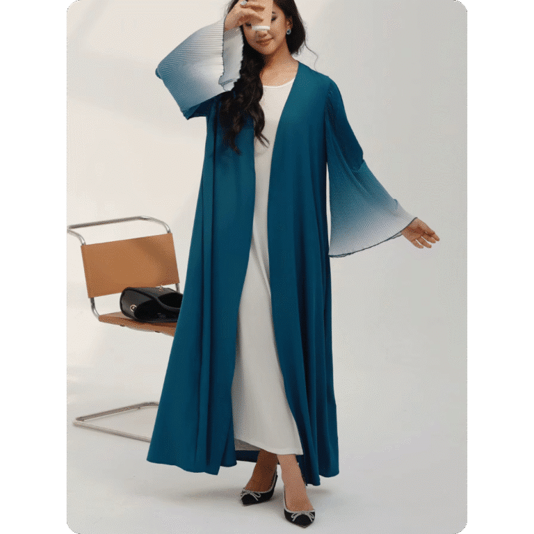 Kimono Abaya Oriental à Manches Évasées 5