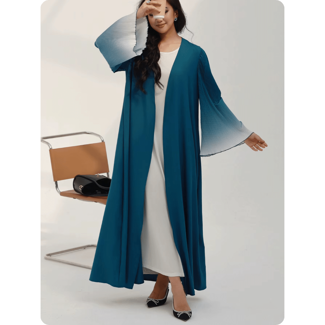 Kimono Abaya Oriental à Manches Évasées 5