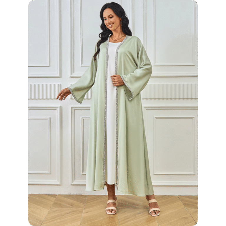 Kimono Long Oriental Vert Sauge 3
