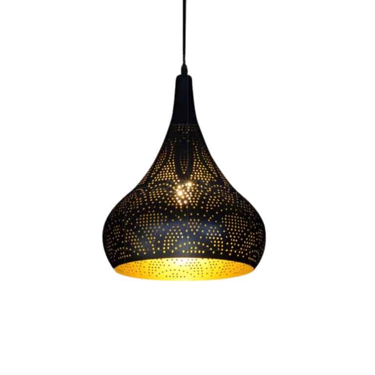 Lampe Suspendue Marocaine en fer Noir