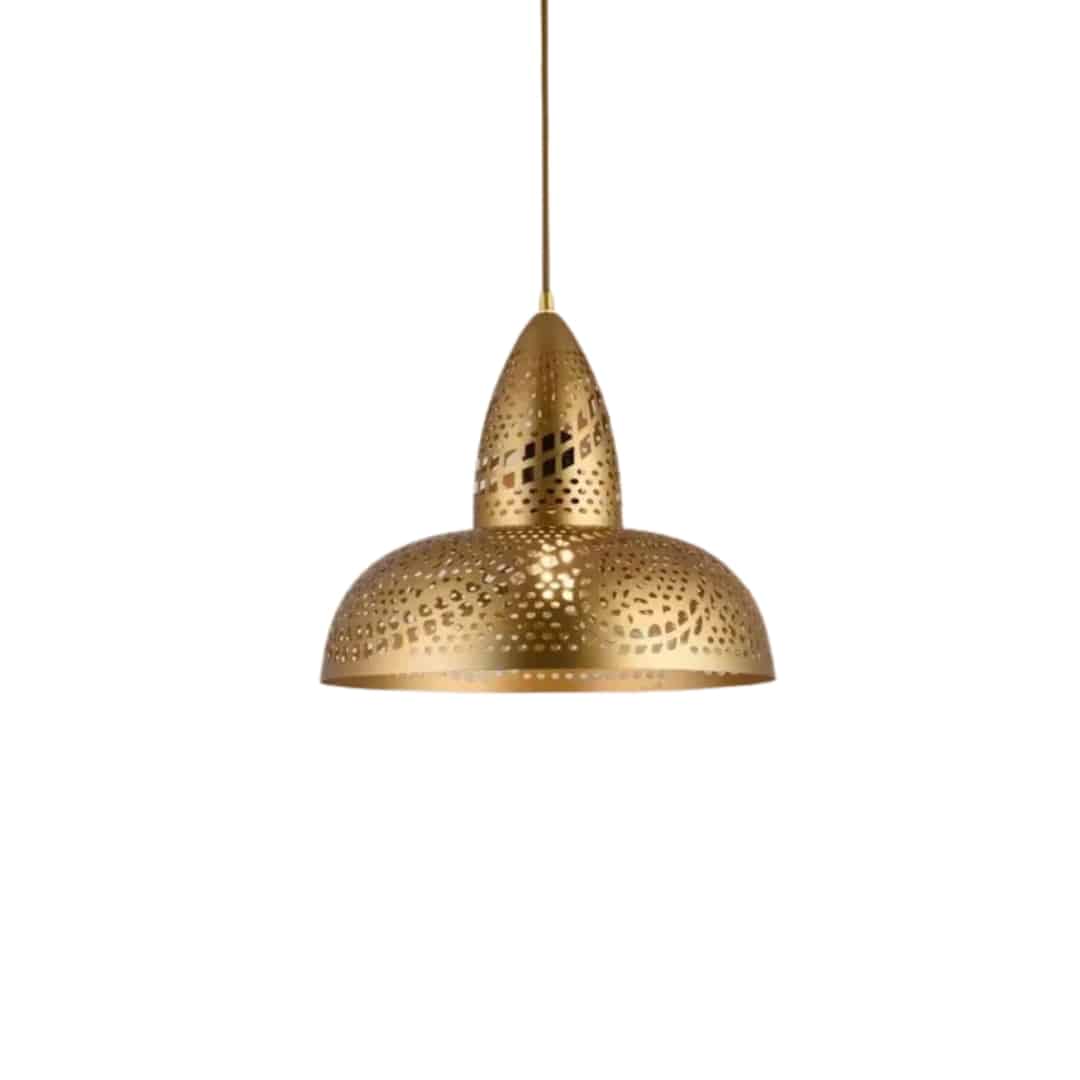 Lampe Suspendue Orientale en fer Doré Style Saoudien 2