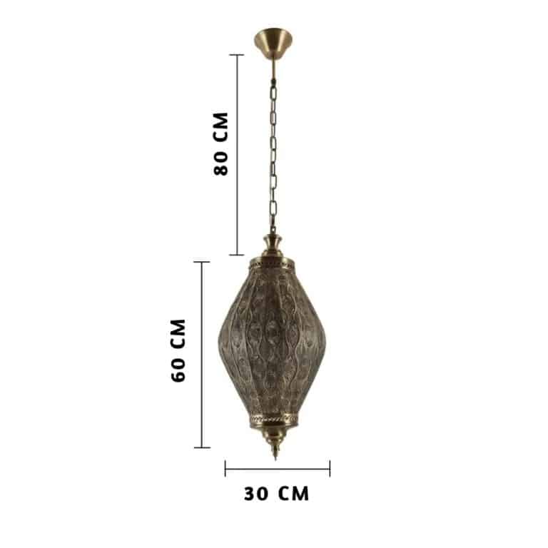 Lampe Suspendue Orientale en Fonte avec Design Ajouré 5