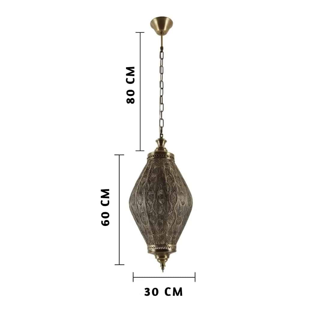 Lampe Suspendue Orientale en Fonte avec Design Ajouré 5