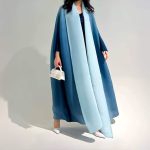 Manteau oriental élégant bicolore