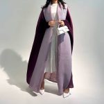 Manteau oriental élégant bicolore