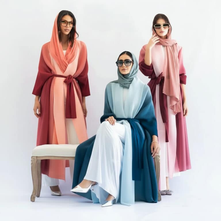 Manteau Oriental Élégant Bicolore 55687