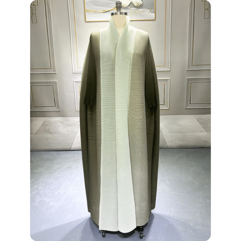 Manteau Oriental Élégant Bicolore 7