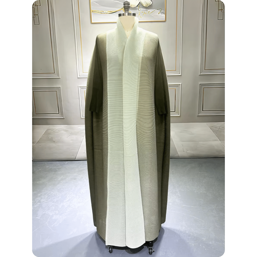 Manteau Oriental Élégant Bicolore 7