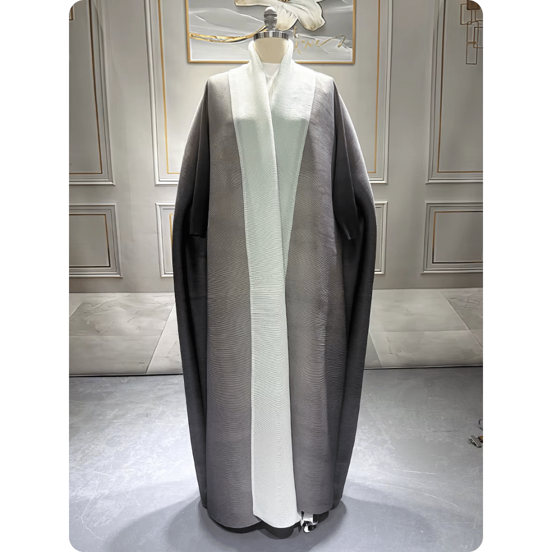 Manteau Oriental Élégant Bicolore 8