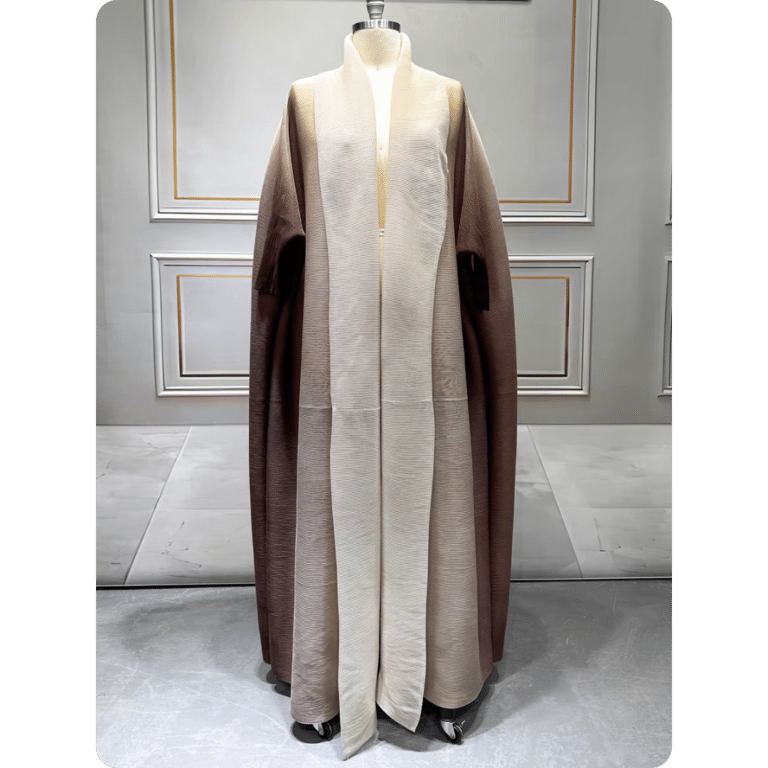 Manteau Oriental Élégant Bicolore 9