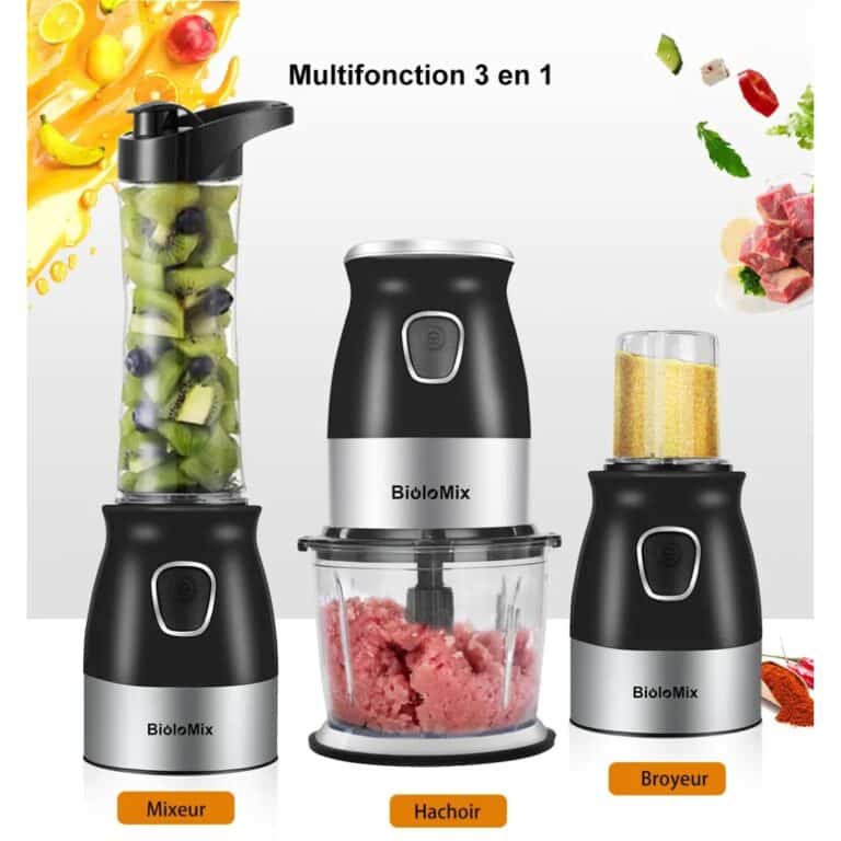 Mixeur Biolomix 500w avec Lames en Acier Inoxydable - 10 (2)