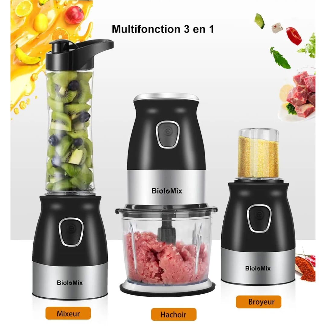 Mixeur Biolomix 500w avec Lames en Acier Inoxydable - 10 (2)