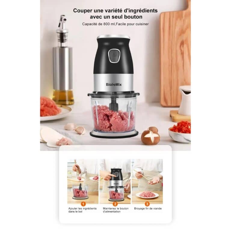 Mixeur Biolomix 500w avec Lames en Acier Inoxydable - 10 (3)