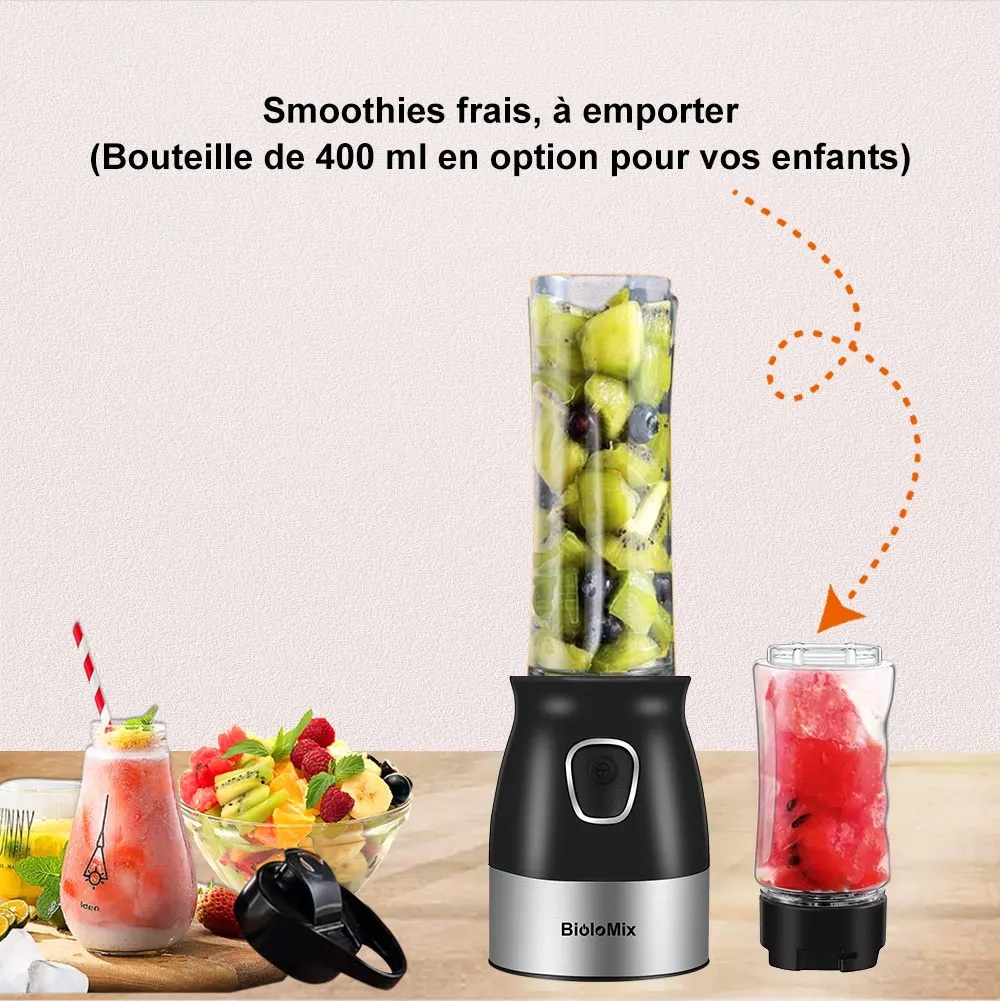 Mixeur Biolomix 500w avec Lames en Acier Inoxydable - 10 (9)