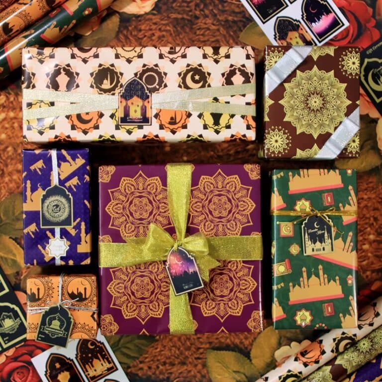 Papier Cadeau Oriental à Motifs Traditionnels pour Ramadan 3