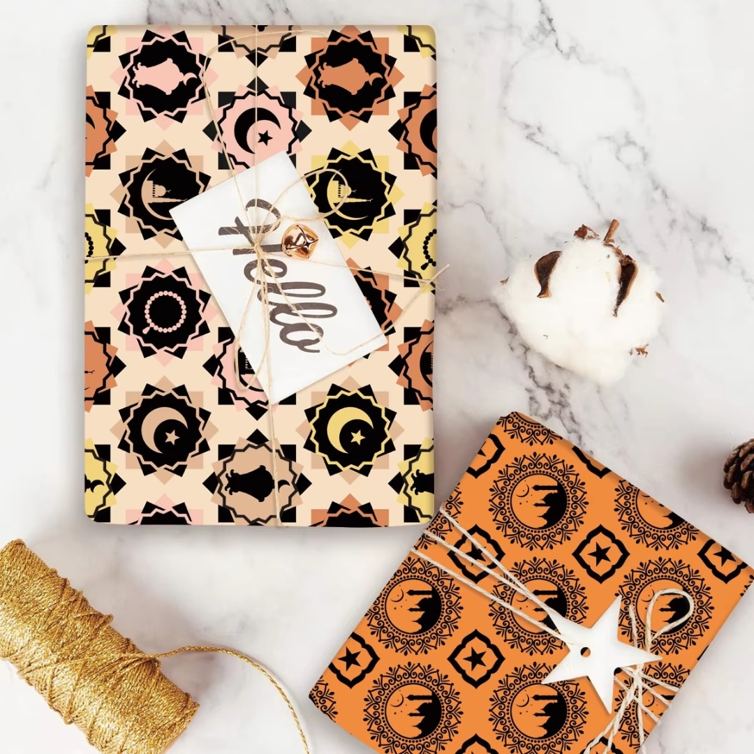 Papier Cadeau Oriental à Motifs Traditionnels pour Ramadan 5