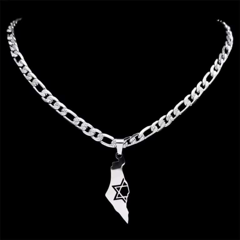 Pendentif D'israël en Acier Inoxydable 1