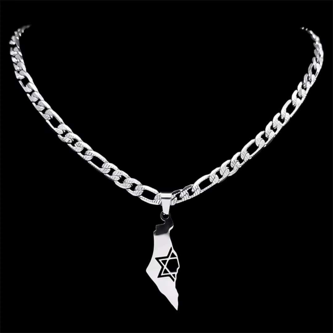 Pendentif D'israël en Acier Inoxydable 1