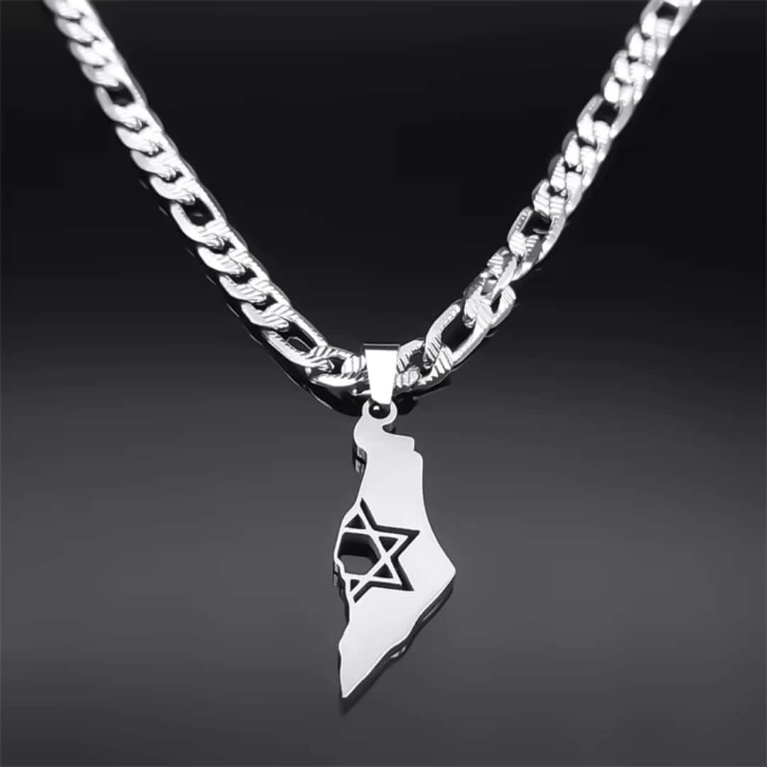 Pendentif D'israël en Acier Inoxydable 2
