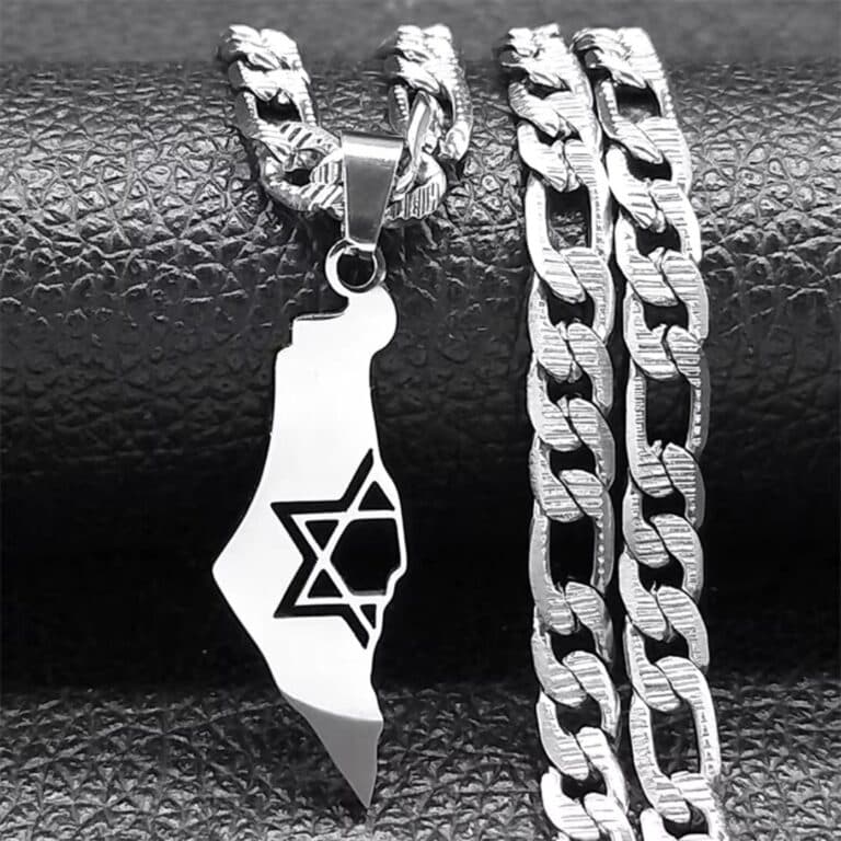 Pendentif D'israël en Acier Inoxydable 4