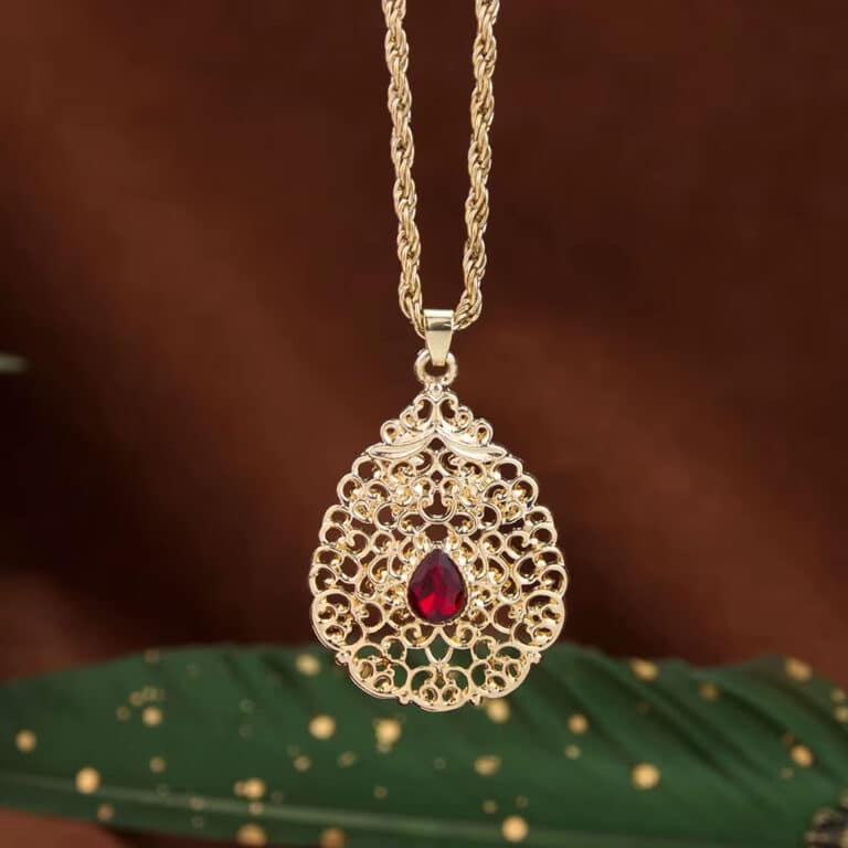 Pendentif Oriental en Alliage avec Pierre. 4