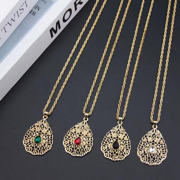 Pendentif Oriental en Alliage avec Pierre 1