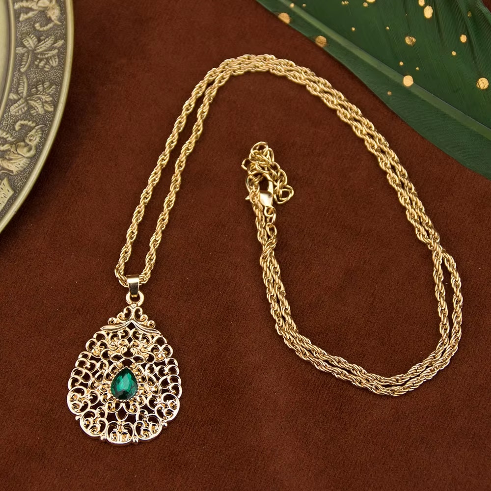 Pendentif Oriental en Alliage avec Pierre 3