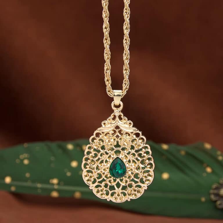 Pendentif Oriental en Alliage avec Pierre 6