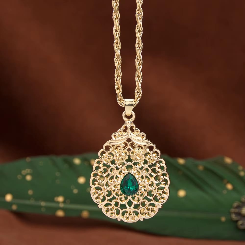 Pendentif Oriental en Alliage avec Pierre 6