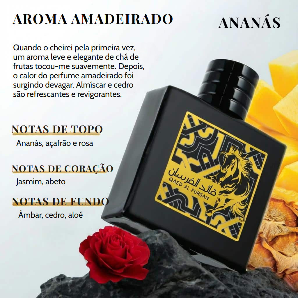 Perfume oriental masculino qaed al fursan - 100 ml