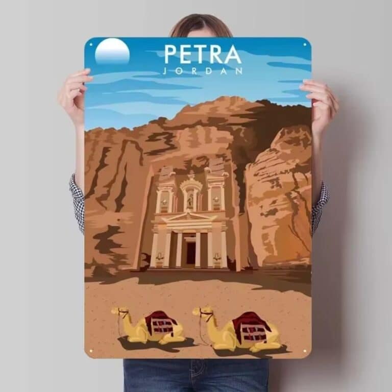 Plaque en Métal Décorative Petra Jordanie 1
