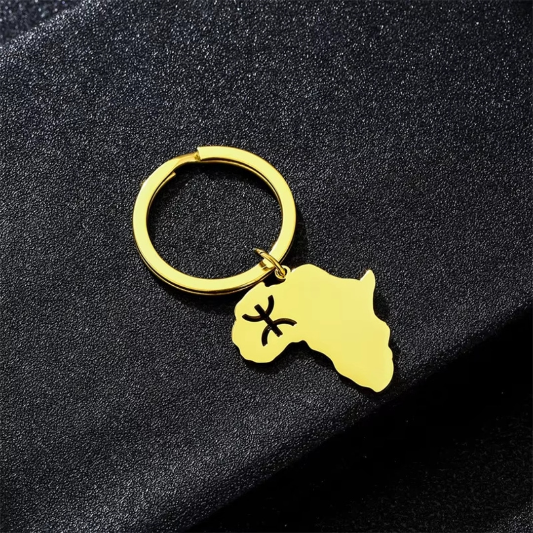 Porte-clés Africain Artisanal avec Symbole Amazigh 1