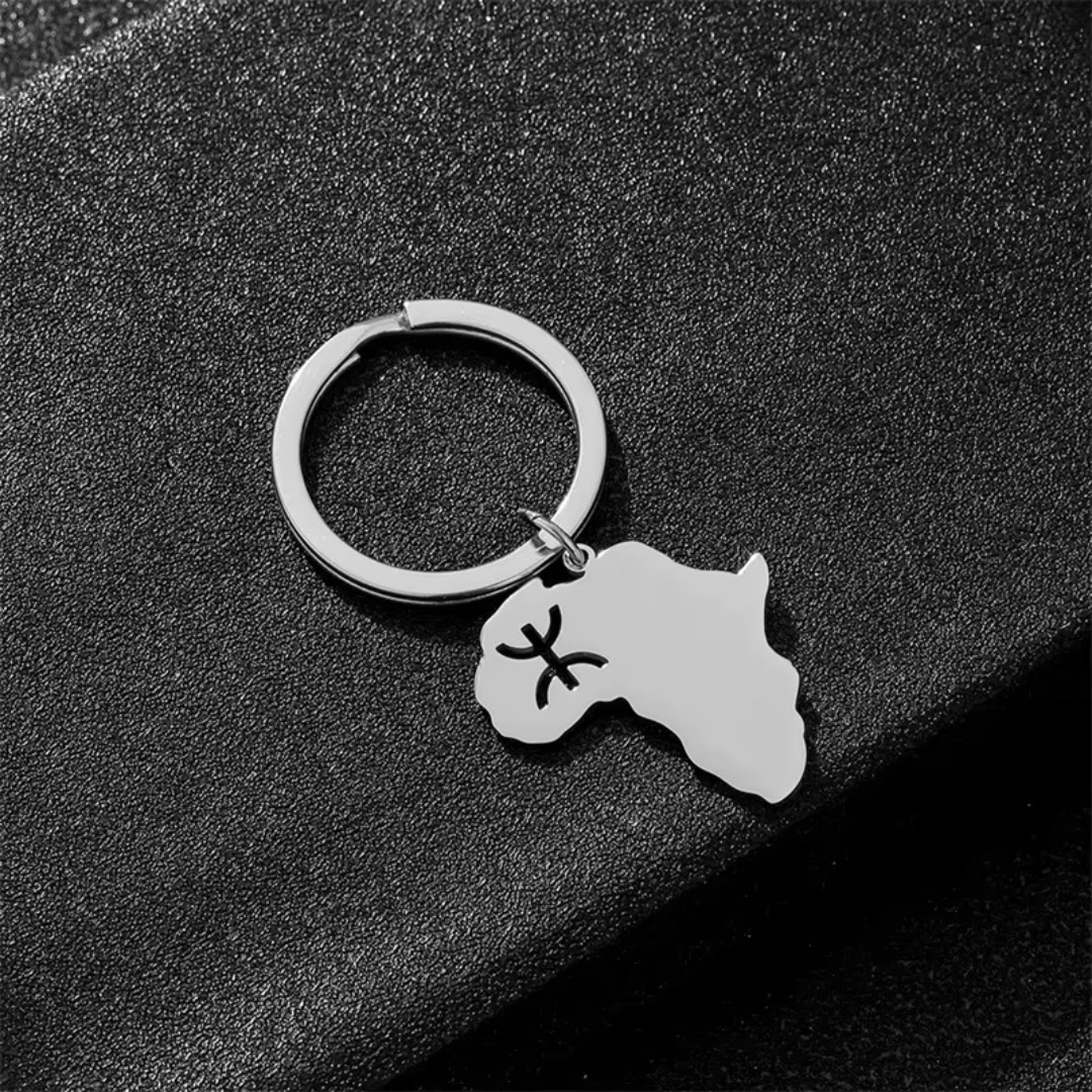 Porte-clés Africain Artisanal avec Symbole Amazigh 2