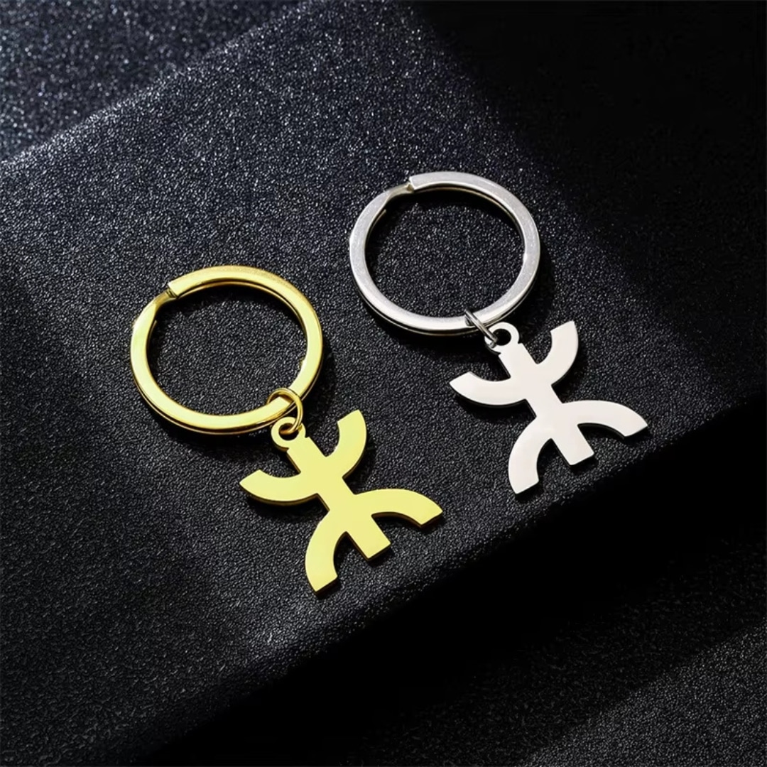 Porte-clés en acier inoxydable symbole berbère 1