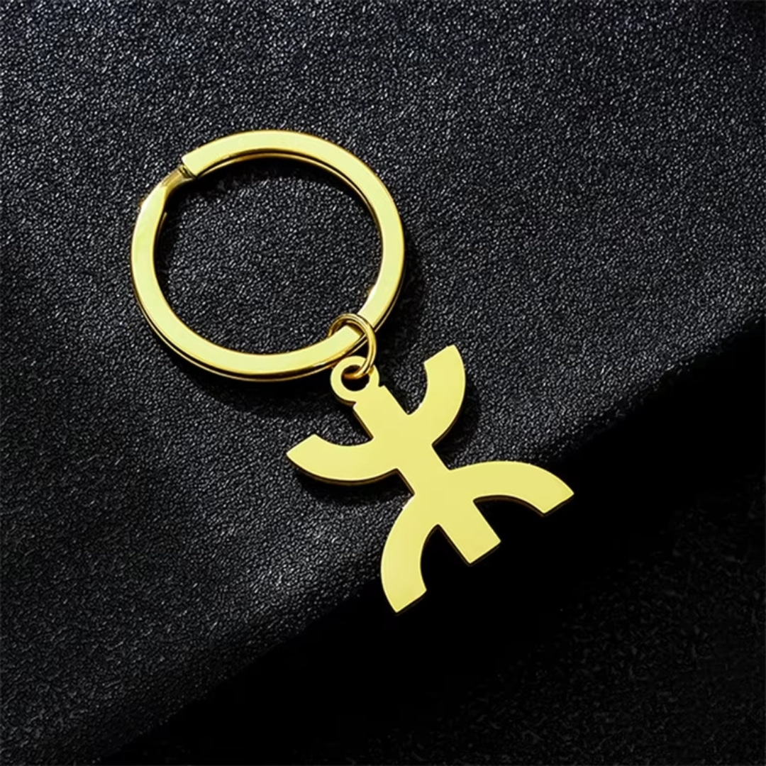 Porte-clés en acier inoxydable symbole berbère 3