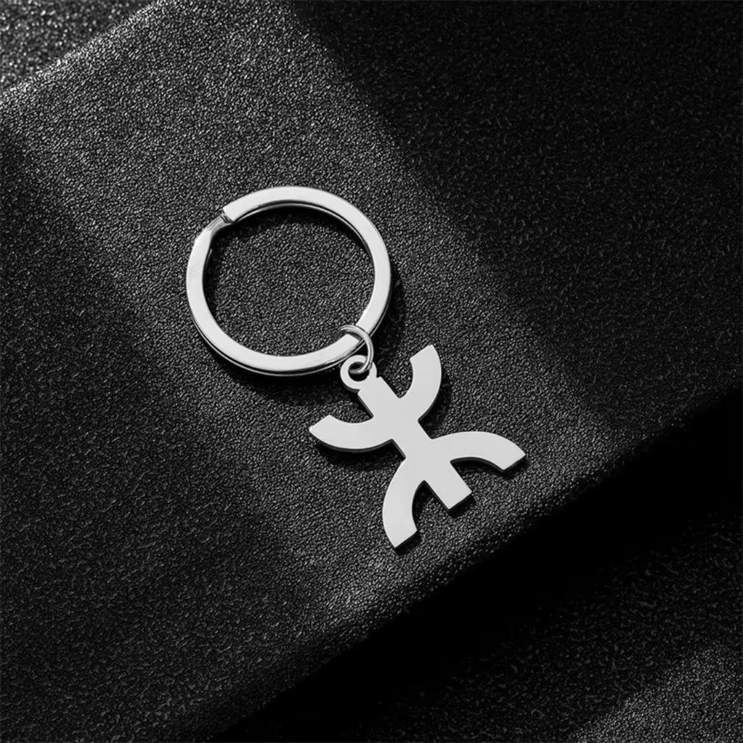 Porte-clés en acier inoxydable symbole berbère 4