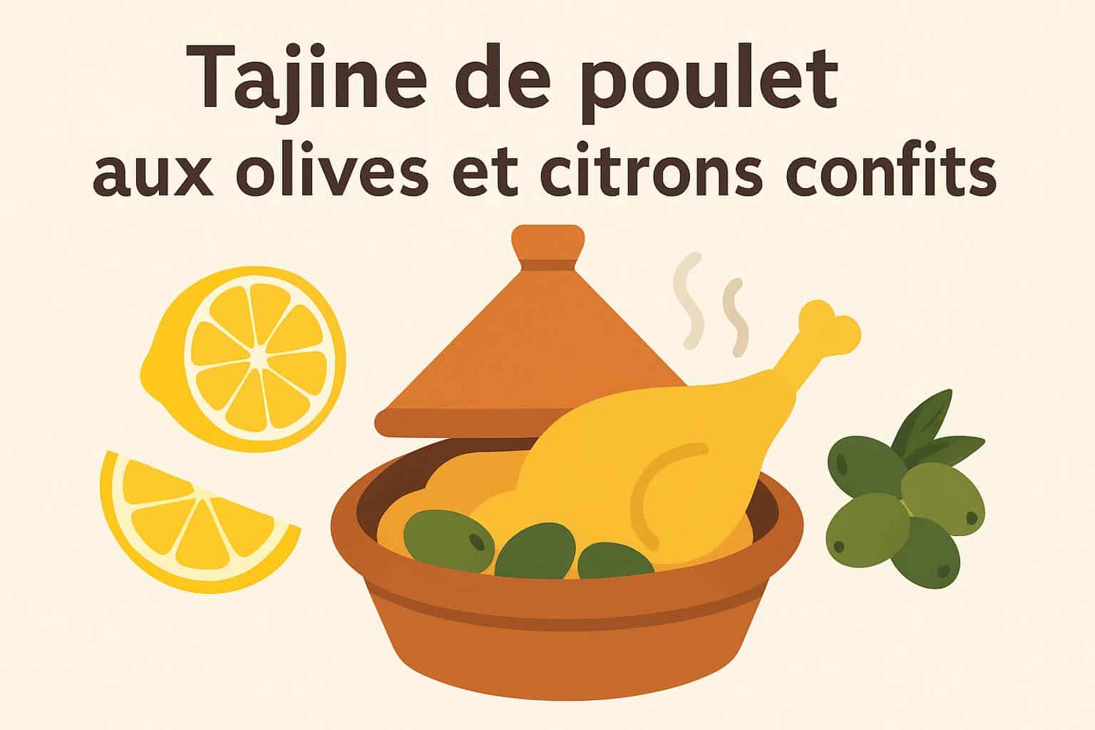 recette de tajine de poulet aux olives