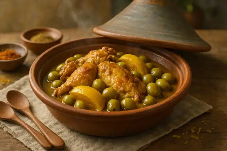 La Recette de Tajine de Poulet aux Olives et Citrons Confits
