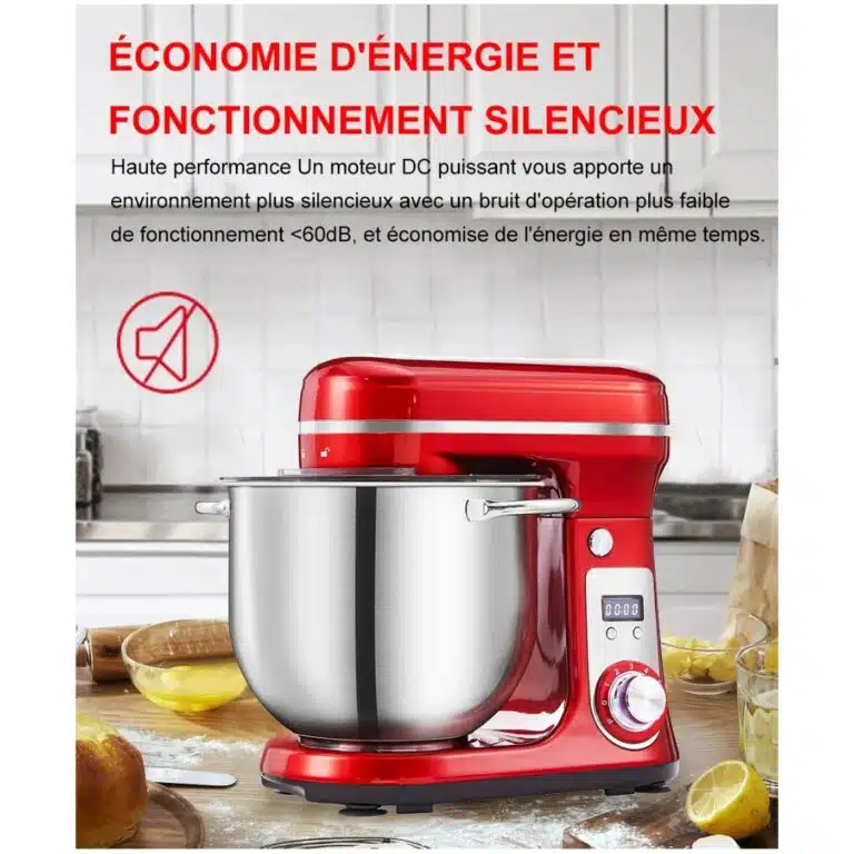 Robot batteur électrique silencieux 6 vitesses Biolomix