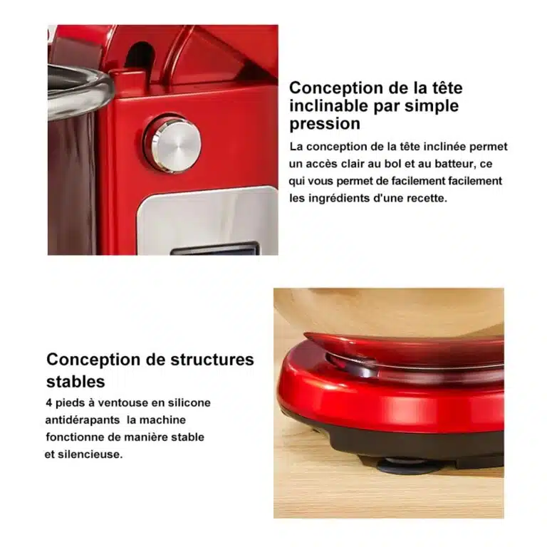 Robot batteur électrique silencieux 6 vitesses Biolomix
