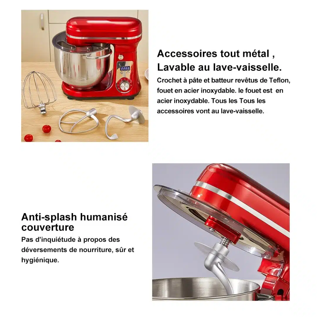 Robot batteur électrique silencieux 6 vitesses Biolomix