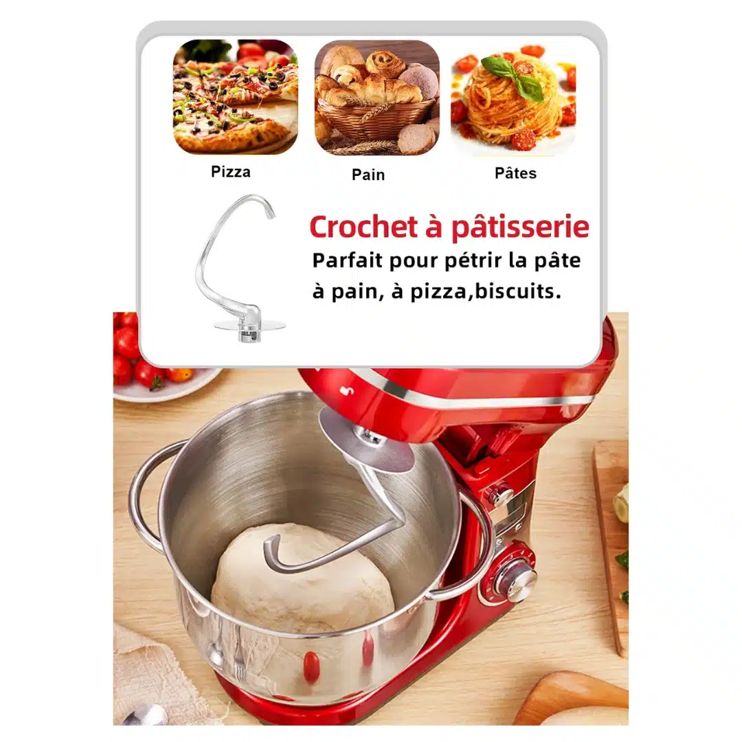 Robot batteur électrique silencieux 6 vitesses Biolomix