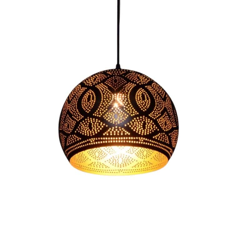 Suspension Orientale Boule en Fer