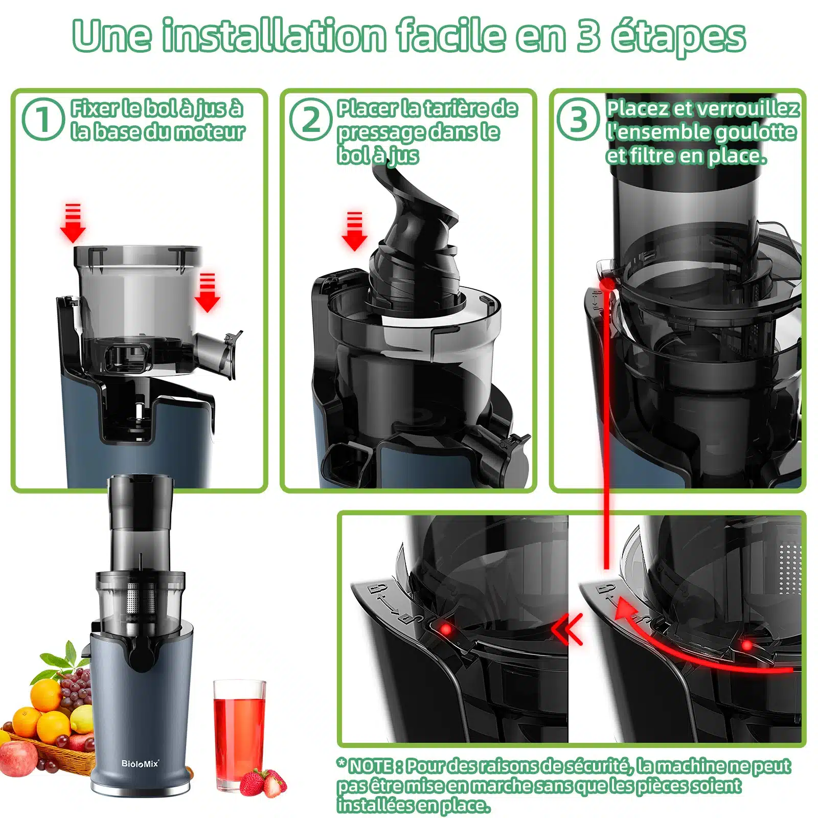 Presse-agrumes Biolomix sans bpa