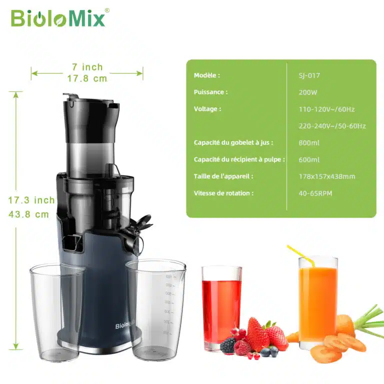 Presse-agrumes Biolomix sans bpa
