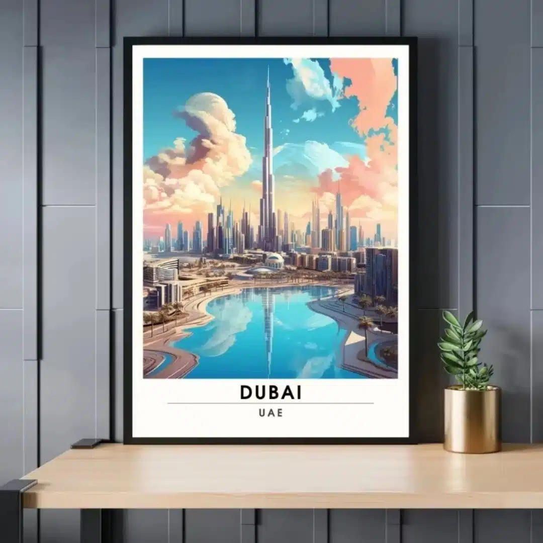 Toile decorative skyline de dubai