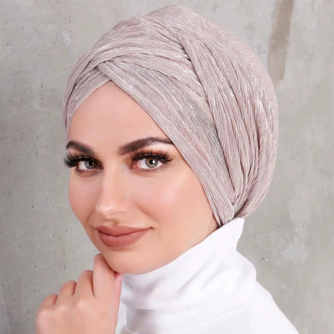 Turban Élégant en Tissu pour Couvre-chef 4