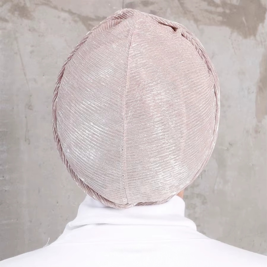 Turban Élégant en Tissu pour Couvre-chef 5